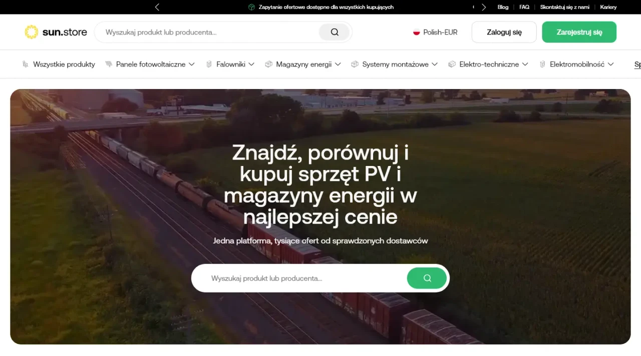 sun.store - zrzut ekranu strony