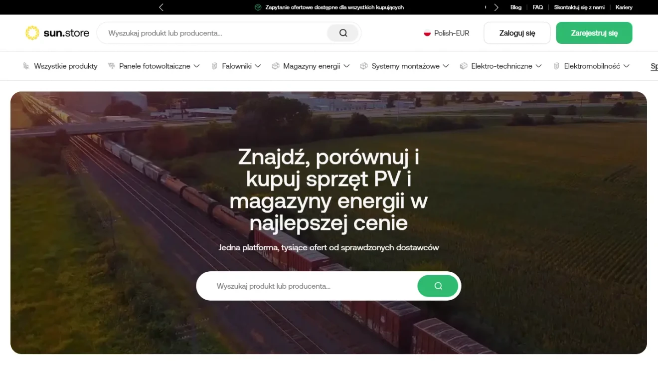 sun.store - zrzut ekranu strony